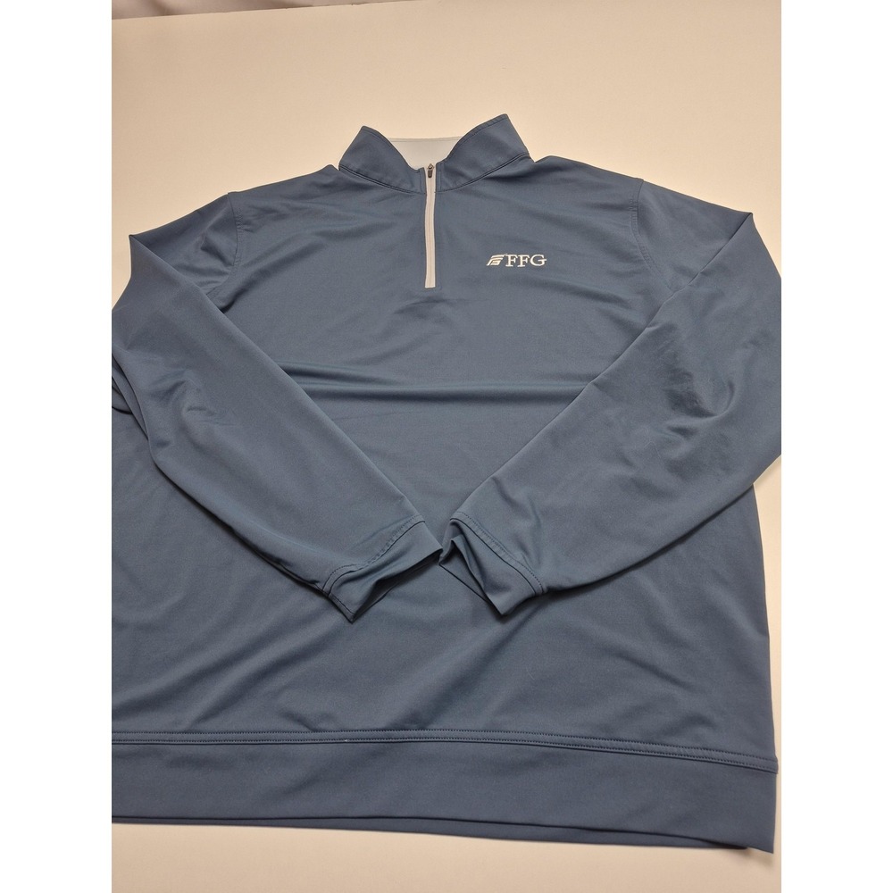 Peter Millar Perth 1/4 Zip Pullover Men's XL Blue Long Sleeve Golf FFG